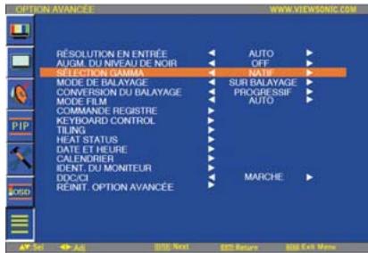 VIEWSONIC CD4233 - ■ AUGM. DU NIVEAU DE NOIR *: INPUT HDMI, DVI-D (MODE-HD), S-VIDEO, VIDEO seulment - 1