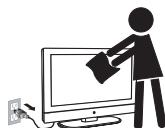 VIEWSONIC N3235W - Nettoyage de la surface de I'ecran/ du boitier du poste TV - 1