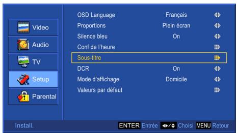 VIEWSONIC N3235W - Réglage des sous-titres codés - 2