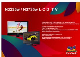 VIEWSONIC N3235W - Contenu du paquet - 5