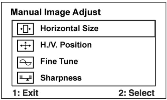 VIEWSONIC VX1932WM - Manual Image Adjust (Réglage manuel de l'image) - 1