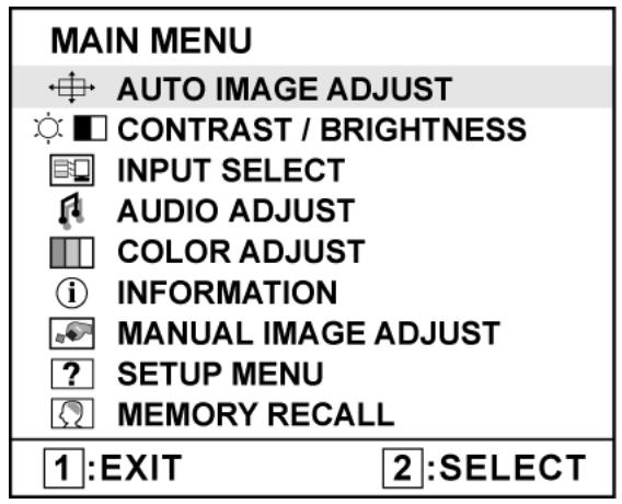 VIEWSONIC VX1932WM - Suivez les instructions pour ajuster l'image à l'écran : - 1