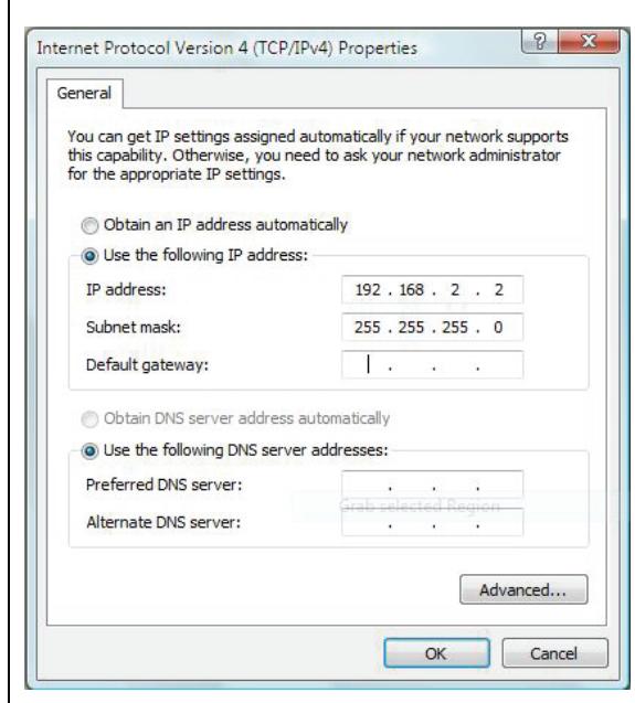 VIEWSONIC WPG-360 - 2-3-2 Paramétrage de l'adresse IP - Windows Vista / 7: - 2