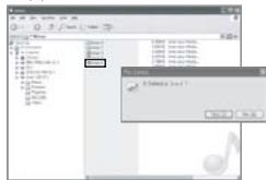 IRIVER B30 - Suppression de fichiers/dossiers de l'appareil - 1