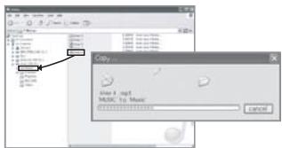 IRIVER E200 - Copie de fichiers/dossiers vers l'appareil - 1