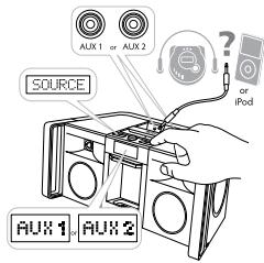 ALTEC LANSING MIX - Ascolto di iPhone, iPod, o di altri dispositivi audio portatili o iPod non collegabili tramite adattatore - 1