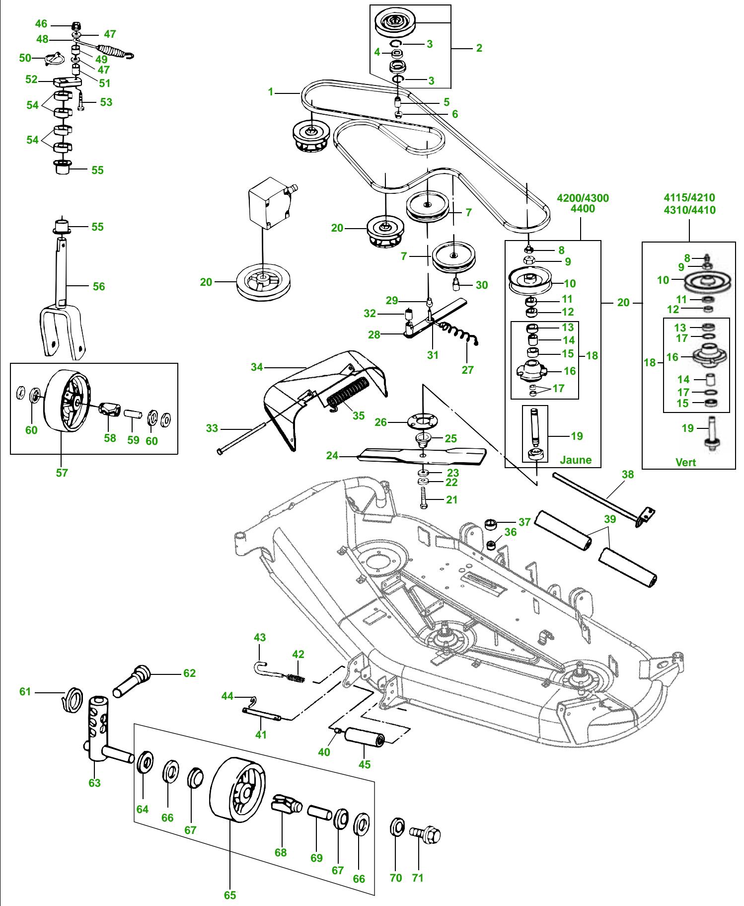 JOHN DEERE 4100 - (pour 4200 / 4210 / 4300 / 4310 / 4400 / 4410) - 2
