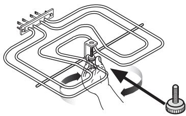 PROGRESS PHN1310W - Zorg ervoor dat de borgmoer van de grill goed vastgedraaid is, om te voorkomen dat de grill omlaag valt wanner deze in gebruik is. - 1