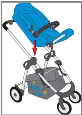 KIDDY CLICK N MOVE - Aufstecken bzw. Abnehmer des Sportwagenaufsatzes - 1