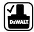 DEWALT DC390KB - Étiquettes figurant sur le chargeur et le pack-batteries - 6