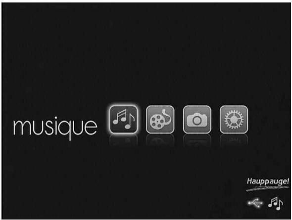 HAUPPAGE MEDIA MVP-HD - Menu principal - 1