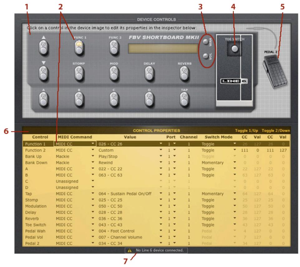 LINE 6 FBV CONTROL APPLICATION - Interface graphique utiliseur - 1