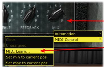 LINE 6 POD FARM 2 - Fonction d'apprentissage MIDI (MIDI Learn) - 1