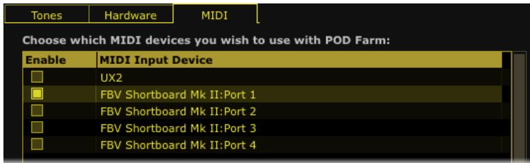 LINE 6 POD FARM 2 - Configuration de POD Farm 2 pour sa gestion par MIDI - 1