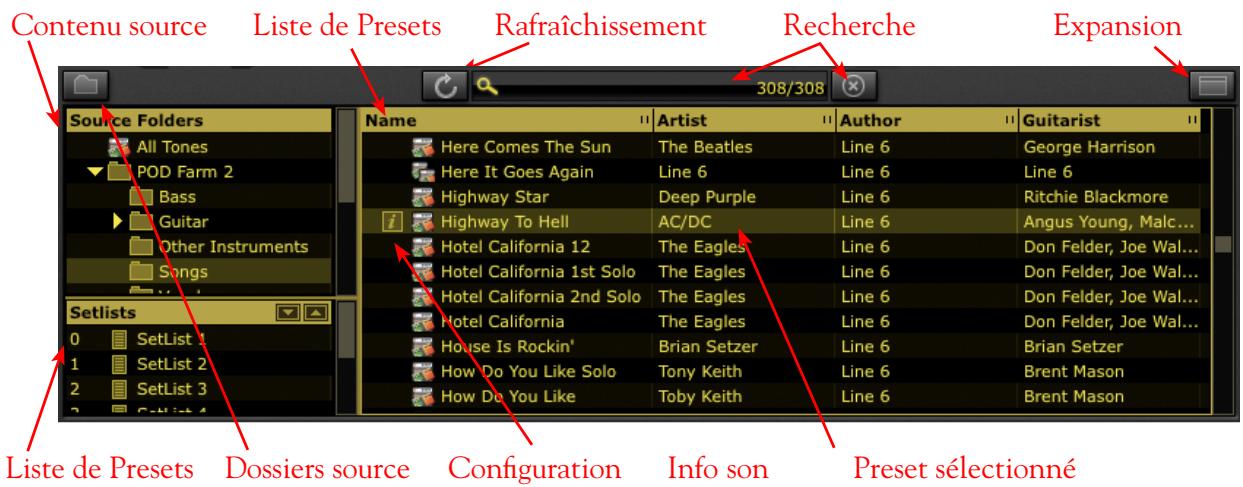 LINE 6 POD FARM 2 - Affichage des Presets - 1