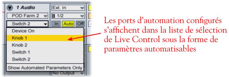 LINE 6 POD FARM 2 - Accès aux paramètres de POD Farm 2 dans l'application hôte pour l'automation - 6