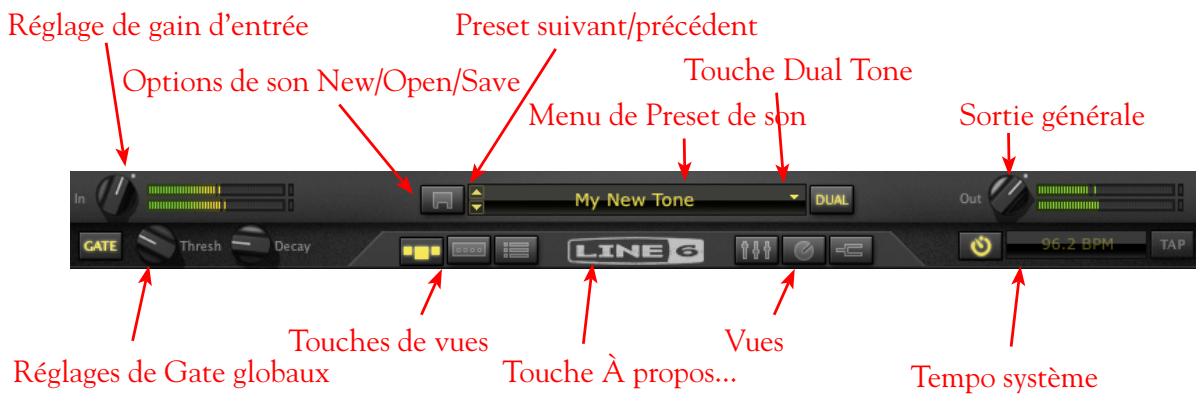 LINE 6 POD FARM 2 - I - Barre de contrôle principale - 1