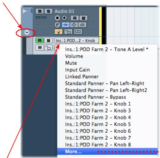 LINE 6 POD FARM 2 - Accès aux paramètres de POD Farm 2 dans l'application hôte pour l'automation - 1