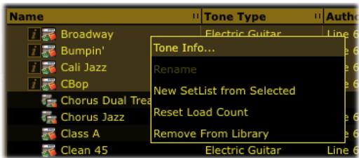 LINE 6 POD FARM 2 - Options de menu contextual de Preset - 2