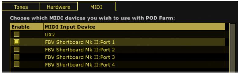 LINE 6 POD FARM 2 - Configuration de POD Farm 2 pour sa gestion par MIDI - 2