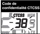 COBRA CXR800C - Réglage des codes de confidentialité CTCSS - 2