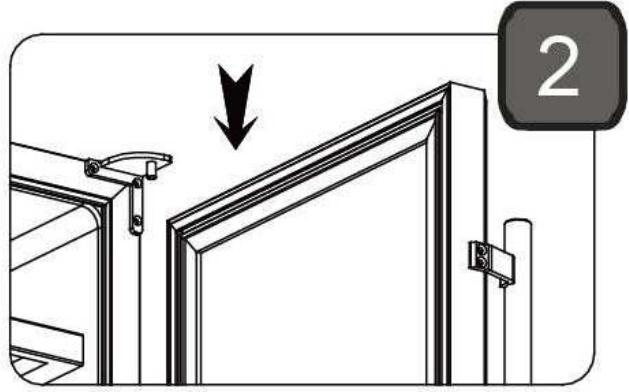 LA SOMMELIERE CVDE46 - Note: All parts removed must be saved to do the reinstatement of door. - 2