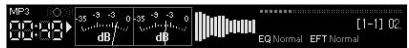 MP3 03:45 -35 -3 -3 0 dB -35 -3 -3 0 dB EQ Normal EFT Normal [1-1] 02