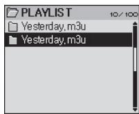 COWON IAUDIO M5 - - Configuration de la liste d'écoute (liste d'écoute M3U) - 4