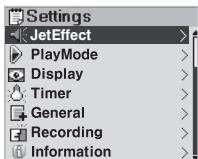 COWON IAUDIO M5 - Opérations simples : utilisation du menu - 4