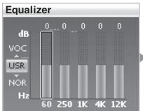 COWON IAUDIO M5 - Opérations simples : utilisation du menu - 6
