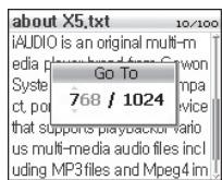 COWON IAUDIO M5 - Utilisation de l'afficheur de texte - 6
