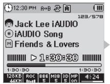 COWON IAUDIO M5 - Configuration de la fonction répétition - 5
