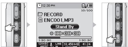 COWON IAUDIO M5 - Mode line-in record (enregistrement à l'aide d'un câble stéréo) *les accessoires doivent être achetés séparément. - 5