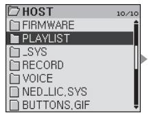 COWON IAUDIO M5 - Mode file manager (gestion de fichier) - 2
