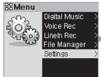COWON IAUDIO M5 - Opérations simples : utilisation du menu - 2