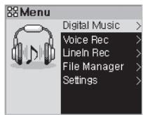 COWON IAUDIO M5 - Menu - 1