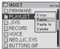 COWON IAUDIO M5 - Mode file manager (gestion de fichier) - 3