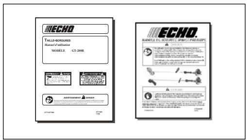ECHO GT-225 - Le manuel de sécurité - 1