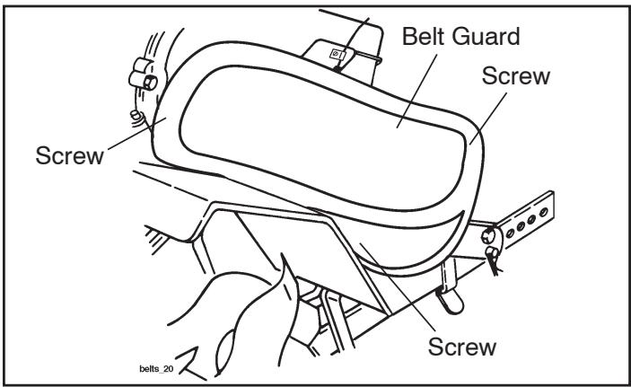 POULAN HDF900 - TO REMOVE BELT GUARD (See Fig. 20) - 1