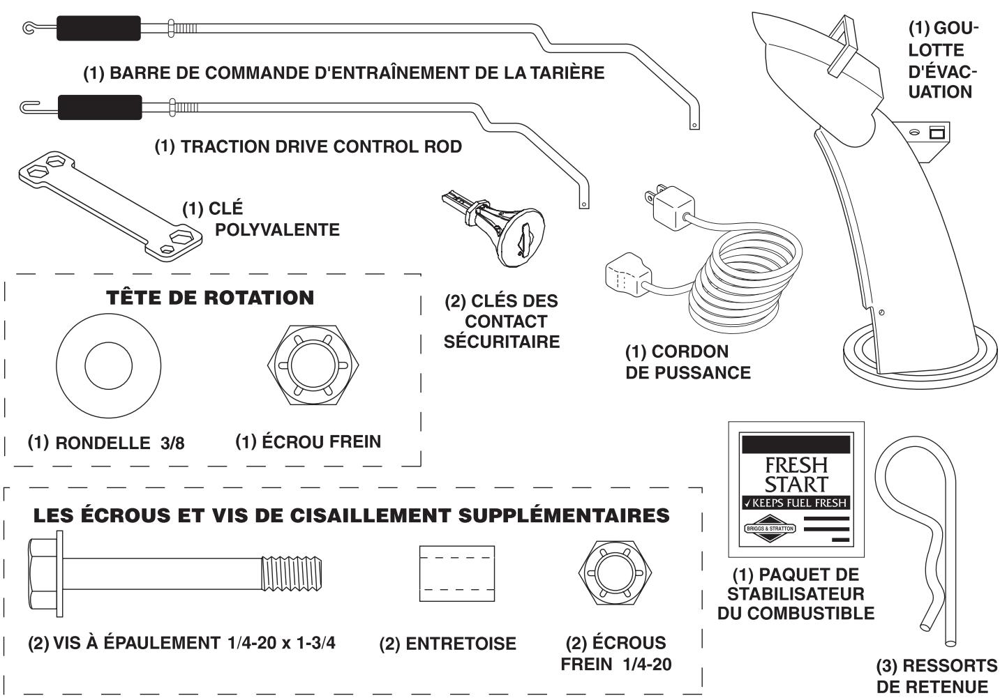 POULAN PRO 961980019 - LES PIEÇES ONT ETÉ EMBALLÉES À PART DANS LE CARTON - 1