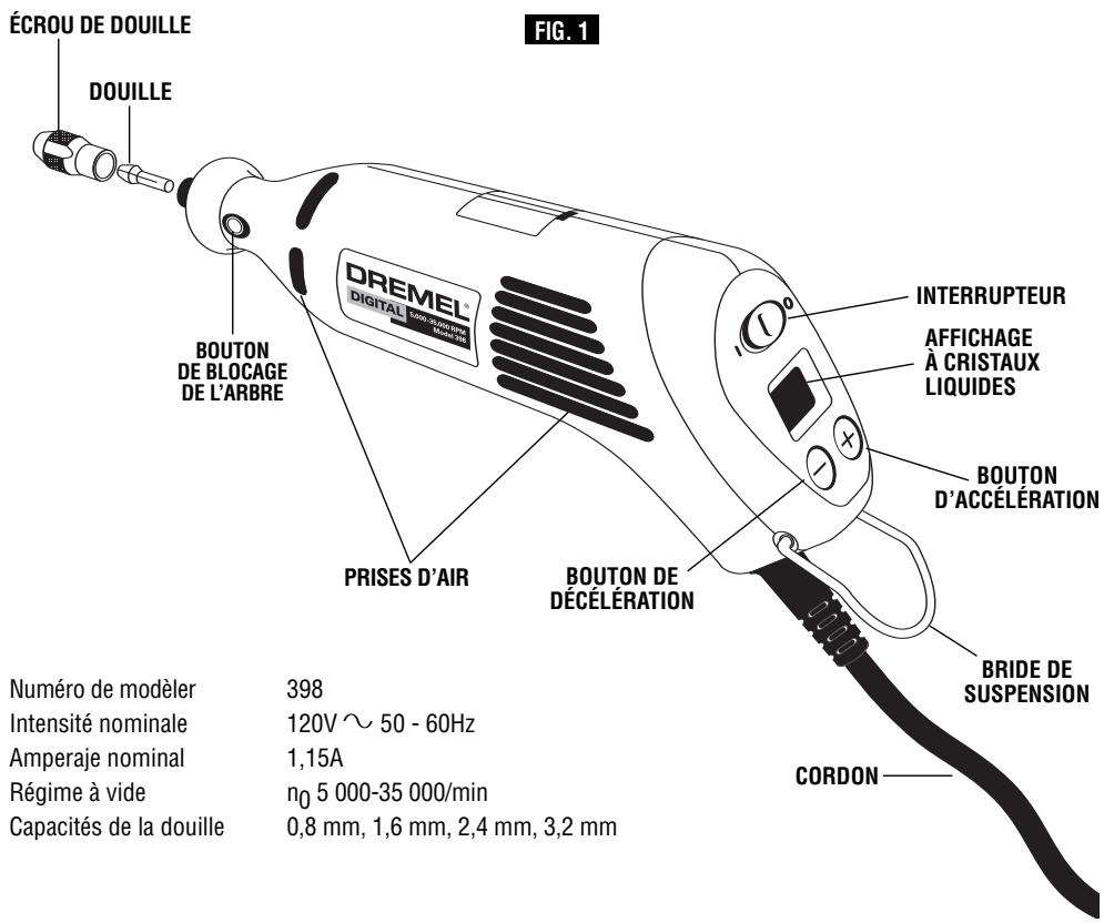 DREMEL 398 - AVENTISSEMENT - 1