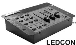 JBSYSTEMS LED DJ-BAR - Elektrische installment in Master/slave modus met de LEDCON-02 controller: - 1
