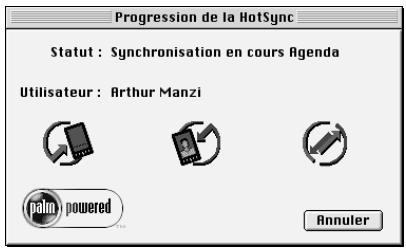 PALM M130 - Pour exécuter une opération hotSync en local sur un macintosh : - 4