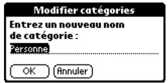 PALM M130 - Pour attribuer un nouveau nom à une catégorie : - 2