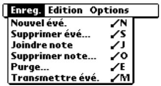 PALM M130 - Menu de l'agenda, préférences et options d'affichage - 1