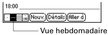 PALM M130 - Pour afficher la vue hebdomadaire : - 1