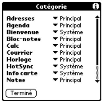 PALM M130 - Pour classer une application : - 1