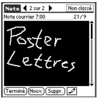 PALM M130 - Pour régler une alarme pour une note : - 3