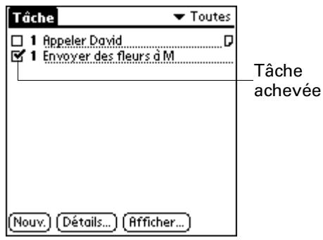 PALM M130 - Pour cocher une tâche : - 1