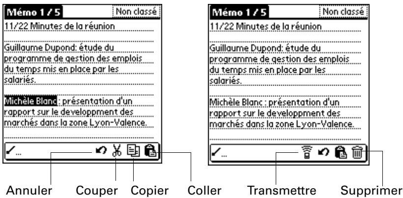 PALM M130 - Commandes de menus graffiti - 3